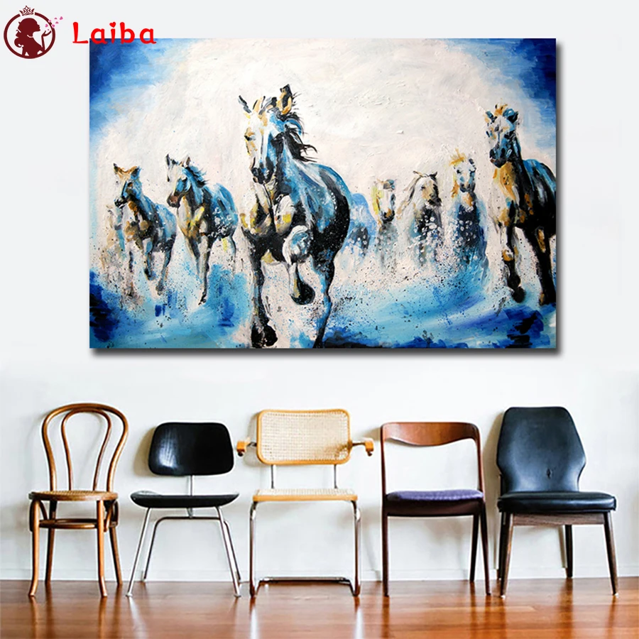 

Алмазная живопись 5d, крест, абстрактное искусство, галипающая лошадь, вышивка, мозаика, подарок, домашний декор, вышивка, картина Стразы