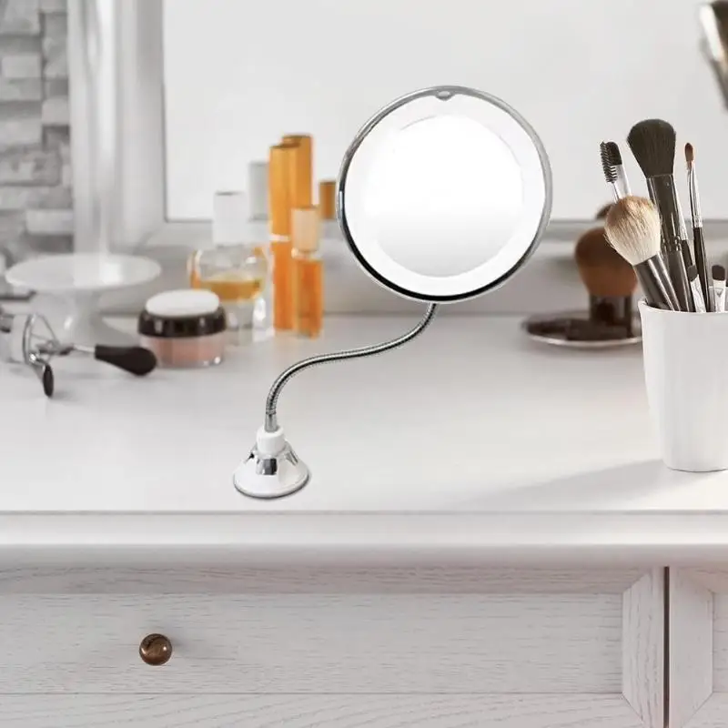 

360 Rotation Mirror LED Suction Cup Shower Shave Make Up Fog Free Mirror