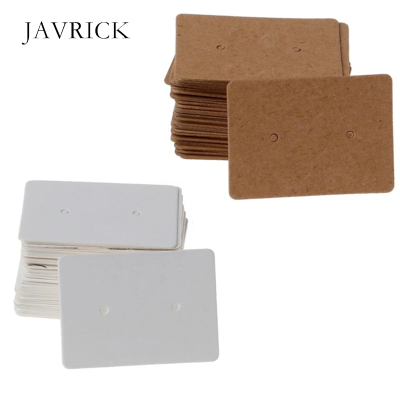 100 шт./компл. крафт бумажные карточки серьги-гвоздики Дисплей Ювелирная упаковка