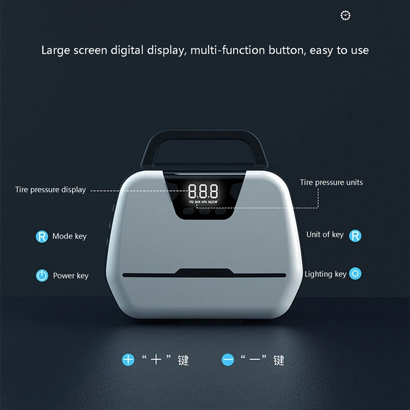 

150PSI Air Compressor Car Tire Inflator 120W High Power Digital, for Outdoor Boats,Home,Bicycles,Basketball 110V US Plug