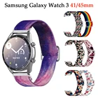 Ремешок с цветочным принтом для Samsung Galaxy Watch 3 45 мм, эластичный браслет для huawei gt 2 2pro, аксессуары, 20 мм 22 мм