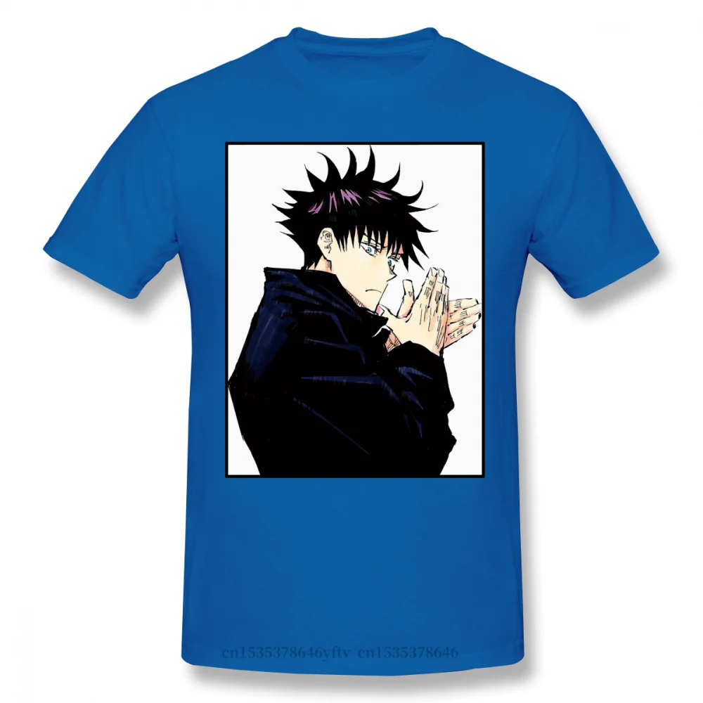 

2021 Leisure Fashion 100% cotton T-shirt Megumi Fushiguro Print Funny Jujutsu Kaisen Itadori Satoru Anime Men Streetwear