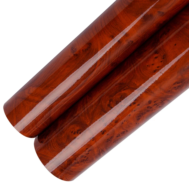 

Self adhesive Car Sticker Maroon 30*100cm High glossy Wood Grain Decal