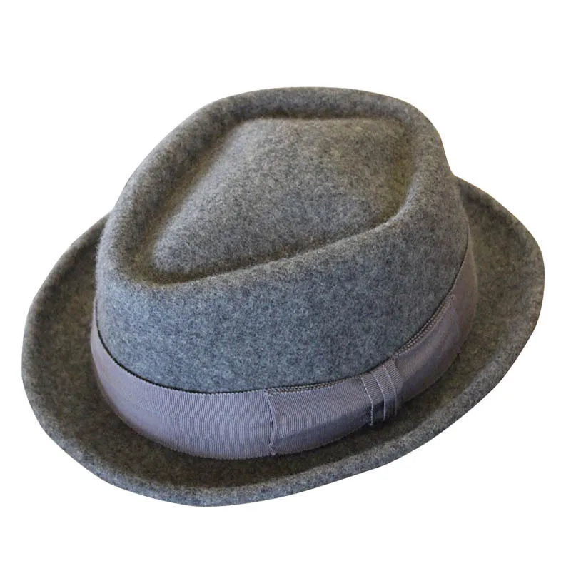 

Autumn Winter Woolen Gentleman Fedora Hat for Men Women Small Top Hat British Fashion High-end Short Brim Felt Hat Jazz Hat