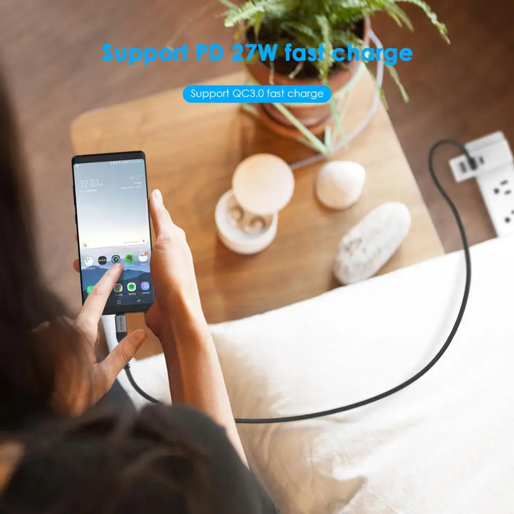 Usb type-C кабель для samsung S10 huawei P30 Pro Быстрая зарядка зарядки мобильного телефона USB C S9