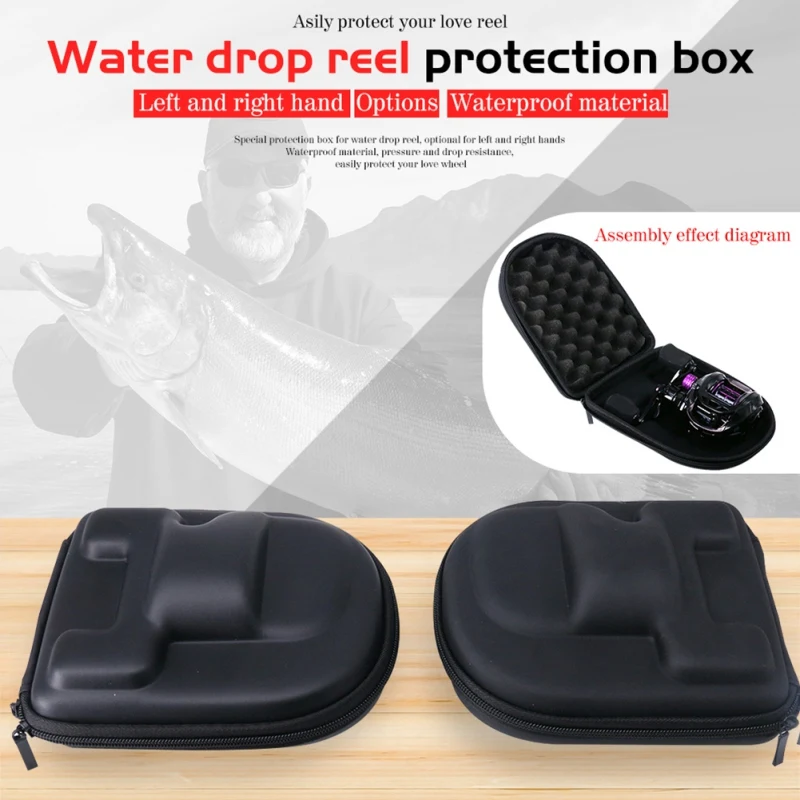 

Left/Right Fishing Reel Wheel Bag Protective Cover Spinning Reel Wheel Protective Case EVA Sea Bait Casting Drum Reels Pouch