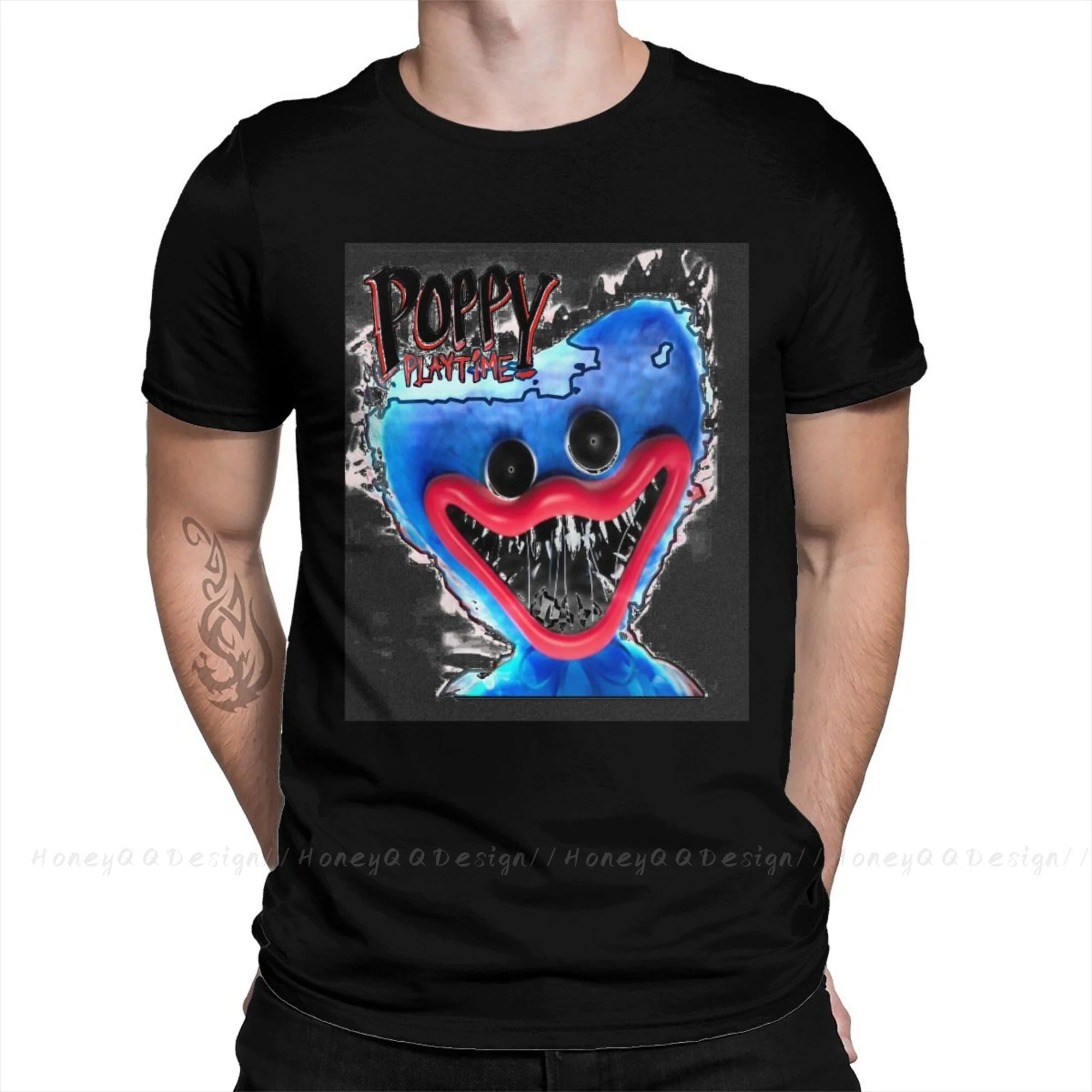 

Huggy Wuggy Classic Shirt Design FNF Poppy Playtime Friday Night Funkin Cotton Shirts Men T-Shirt Oversize For Adult Tees