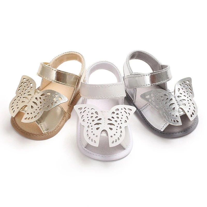 

2021 Newly Summer Lovely Causal Toddler Baby Girls Boys Sandal Shoes 3 Style 0-18M Leather Solid Bow Hook Shoes