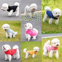 winter dog clothes vest reversible dogs jacket coat warm thick pet clothing waterproof outfit for small large dogs 8 colors
