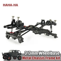313mm wheelbase metal chassis frame kit with prefixal planetary gearbox portal axle for 110 rc crawler scx10 off road truck