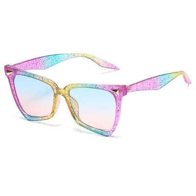 

New fashion Sunglasses For Female Color Matching Sunglasses Catwalk Street Shooting Personality 2021 Trendy wraping style