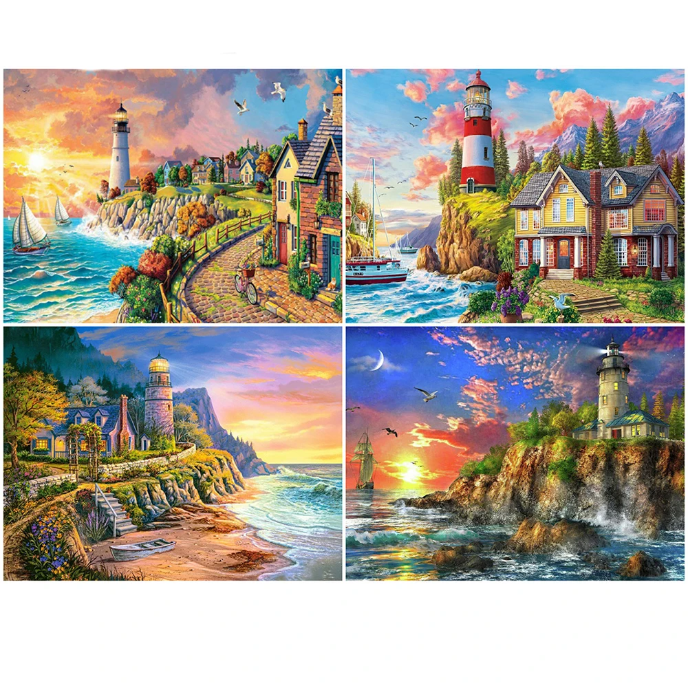 

DUTEY 5D Diamond Painting Sunset Theme Cross Stitch Kit Full Drill Embroidery Mosaic Landscape Handmade Art Gift Home Decoration
