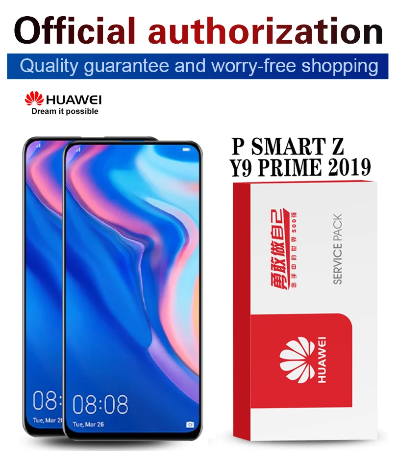 6,59 дюймов для huawei Y9 Prime /P Smart Z ЖК-дисплей STK-LX1 кодирующий преобразователь сенсорного экрана в сборе запчасти