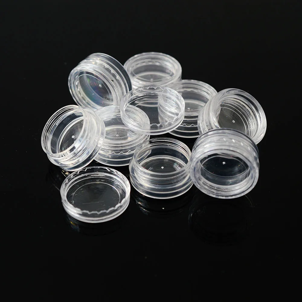 5 шт. 3 г/3 мл пустая пластиковая Косметическая банка для макияжа горшки с плоской