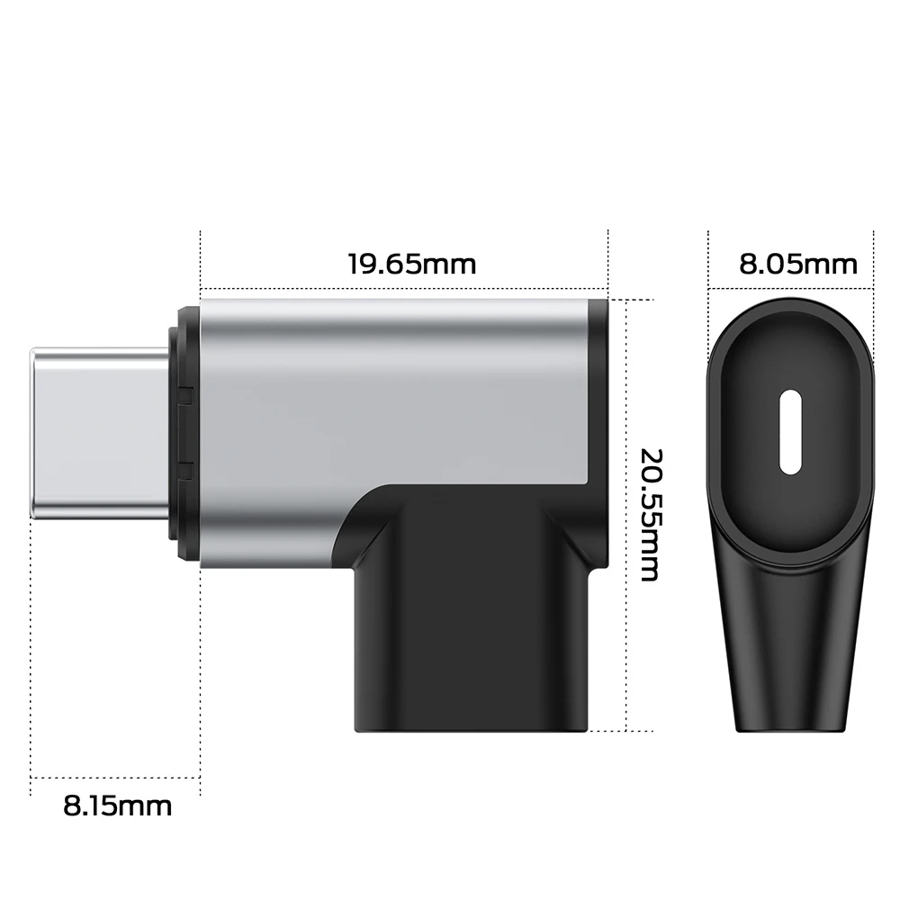 Магнитный адаптер 24 Pin Type-C USB 3. 0 10Gbs конвертер PD 3 1 Вт Быстрая зарядка 4K HD