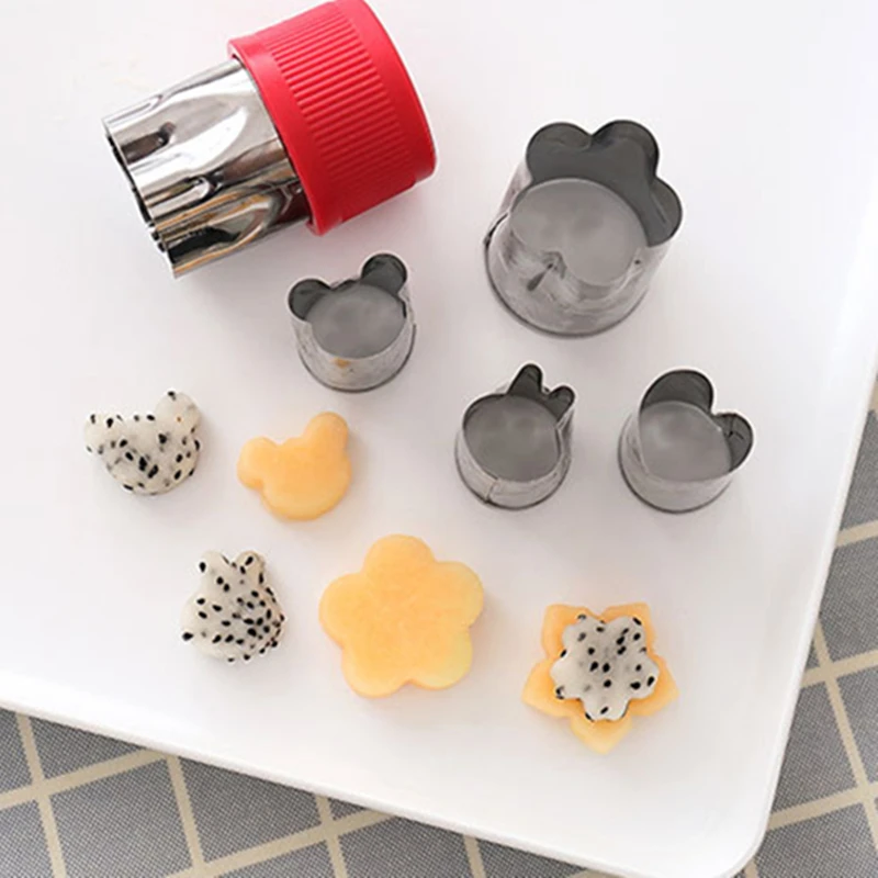 8 шт. креативные формы с принтом печенья из мультфильма цветочный тип овощные