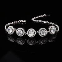 round bag bracelet 5 piece chain style super luxury high end 925 silver bracelet for women