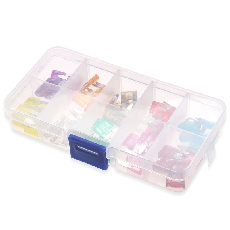

50pcs Car Fuse 3A 5A 7.5A 10A 15A 20A 25A 30A 35A 40A AMP Auto Blade Assortment Kit Using For Small-sized Assortment Kit
