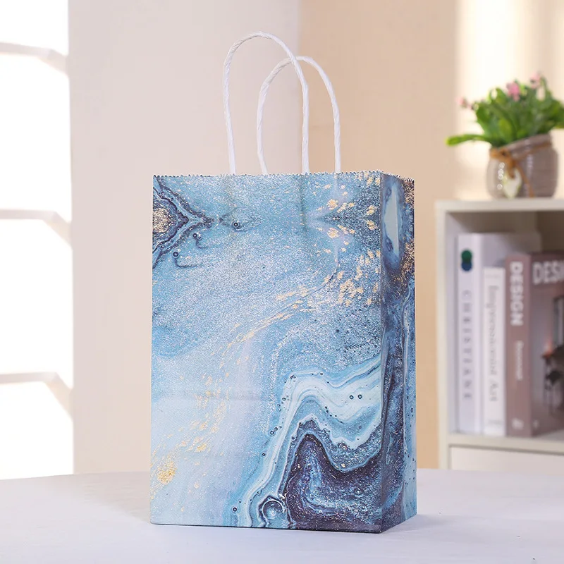 Bolsa de regalo port&aacute;til de 30 piezas, bolsa de papel Kraft para dulces, regalo de fiesta-1
