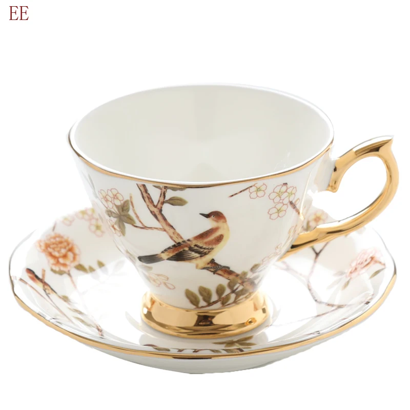 Роскошная золотая кофейная чашка королевские розы чайные чашки чаша для заварки
