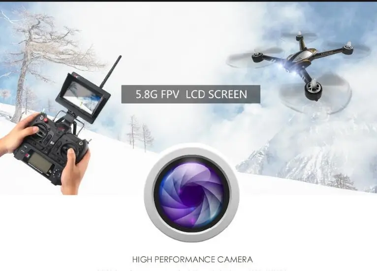 Радиоуправляемый квадрокоптер XK X252 5 8G FPV с широкоугольной HD-камерой 720P и