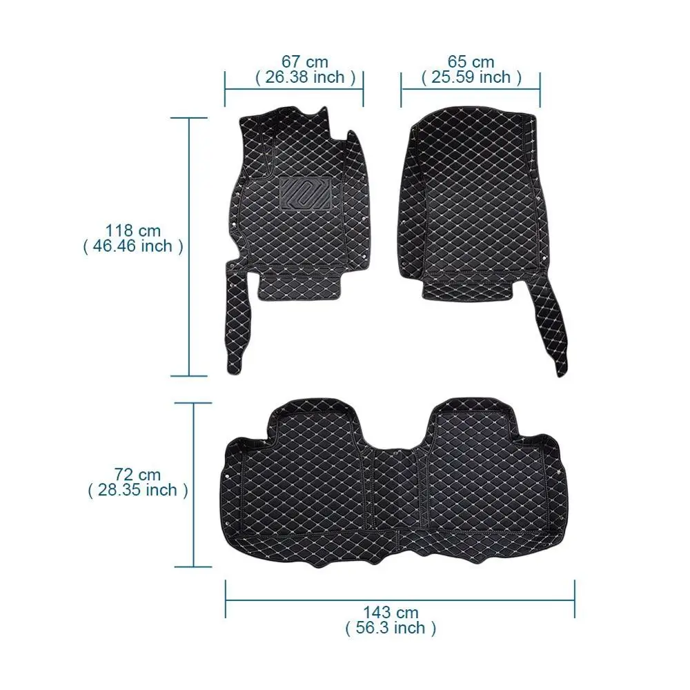 

Car Floor Mat PU Leather Automotive Interior Carpet Floor Protection Mat Left-Drive Car Floor Cover for 4 Car Models