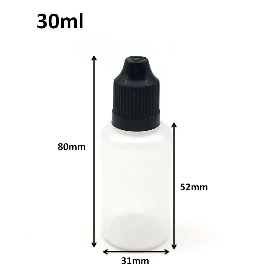 

2500pcs Plastic Needle Bottle PE 30ml Empty Dropper Bottles With Childproof Cap For E Liquid Vail