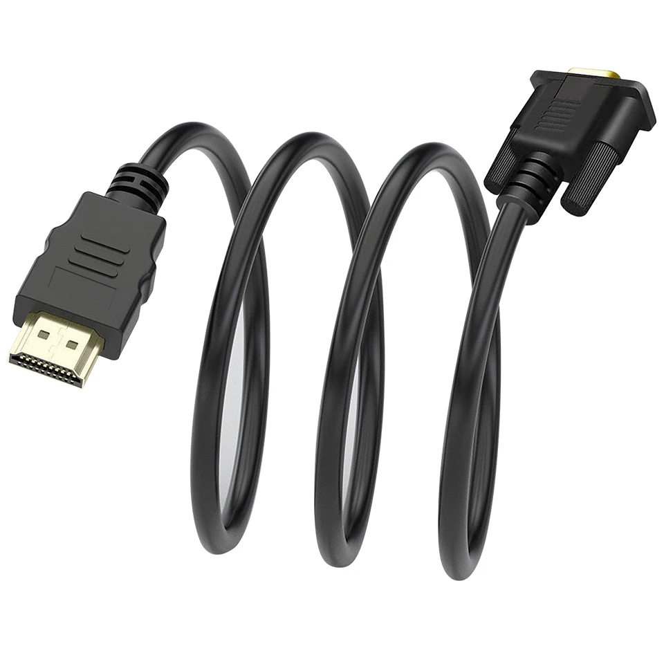 Кабель HDMI-VGA со штекером на штекер с чипом 1 8 м кабель 6 футов для