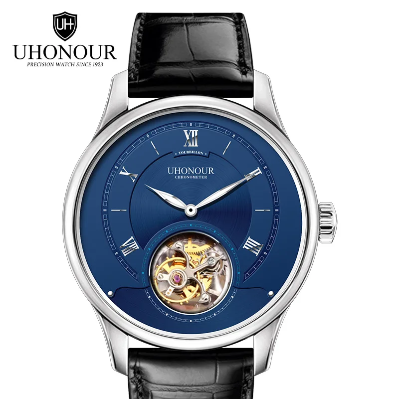 Switzerland Real Tourbillon оригинальные мужские прозрачные механические часы с ремешком
