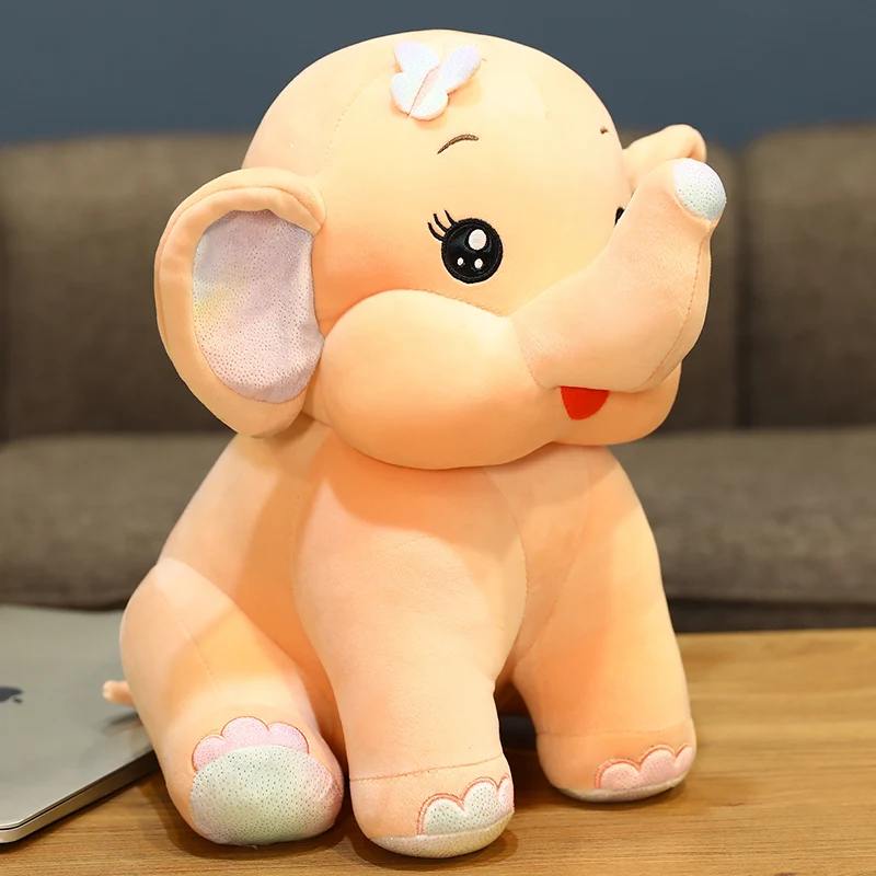 

Hot New 40CM/55CM Plush Elephant with Cute Giant Ears Soft Stuffed Animals Dolls Sofa Furry Cushion for Kids Girls Holiday Gifts
