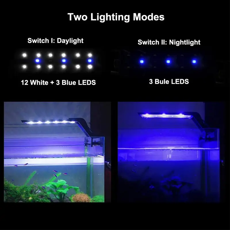 Промо-акция! Светодиодный светильник для аквариума с выдвижным кронштейном