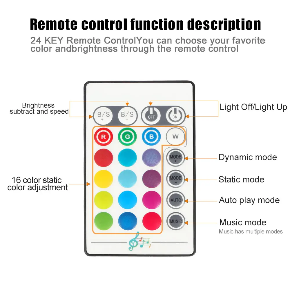 

Music Led Strip 2M Usb Powered Led Light Strip 5050 Rgb Light Color Changing With Music Ip65 Waterproof Led String Neon Strip