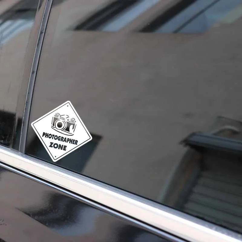 

Car Stickers Decor Motorcycle Decals Photographer Zone Decorative Accessories Creative Sunscreen Waterproof PVC,14cm*14cm