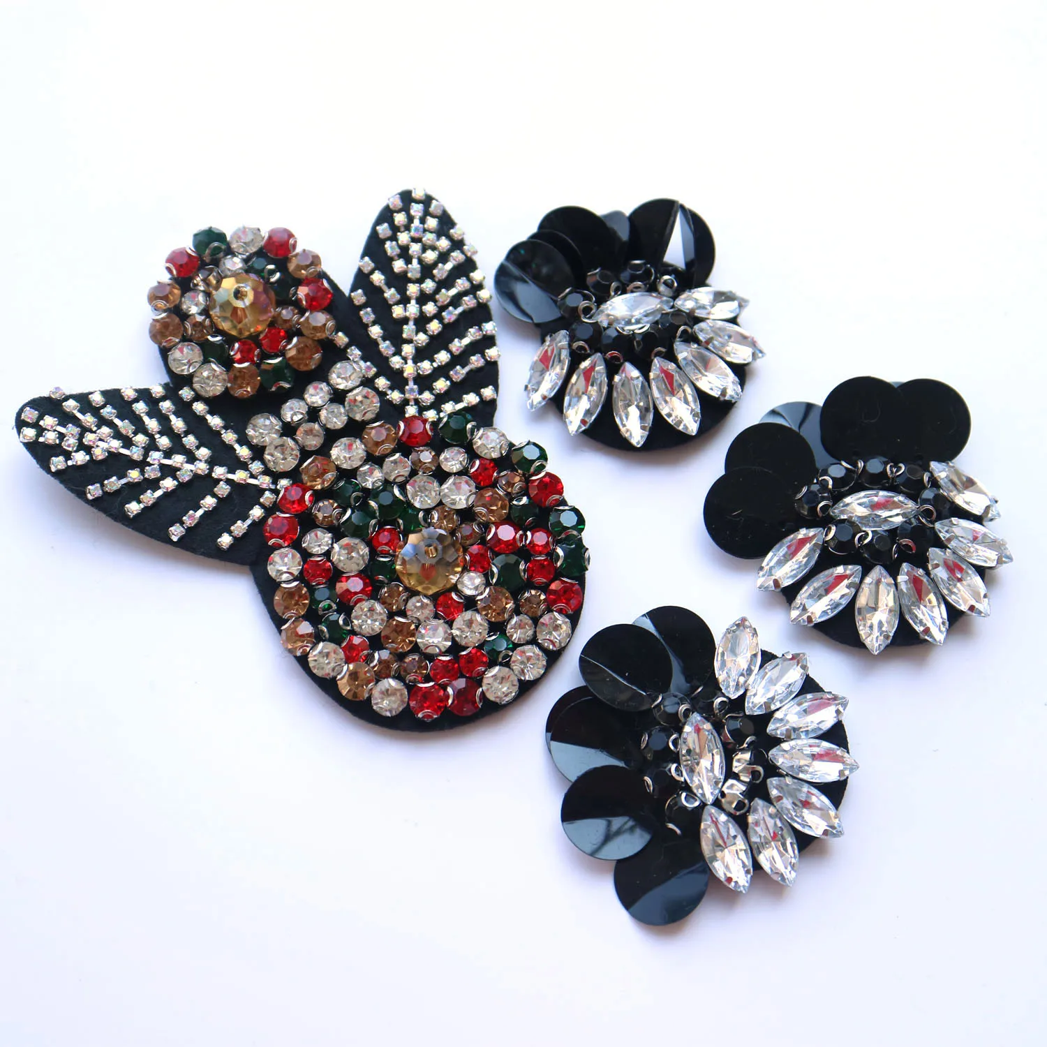 

Luxury Rhinstone Patches for clothing Embroidery parches appliques for clothing bags Sewing decoration accessories