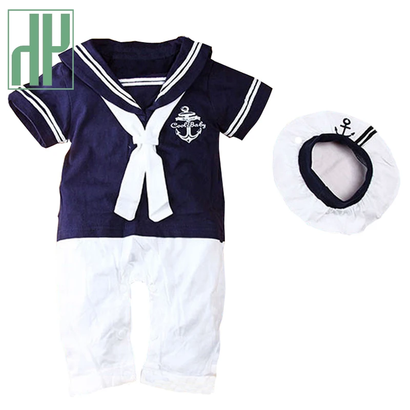 Детский летний матросский костюм комбинезон из 2 предметов для мальчиков и