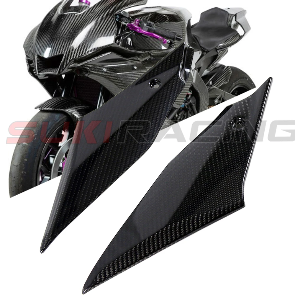 

For Yamaha YZFR1 YZF R1 R1M R1S 2015 2016 2017 2018 Carbon Fiber Motorcycle fuell Tank side Panels cover Motorcycle Accessories
