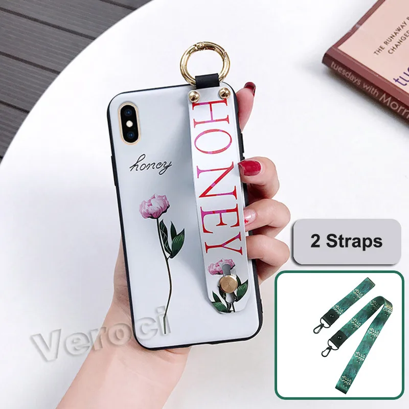 Чехол с ремешком на запястье для Oppo Reno 2 Z 2Z 2F ACE Realme X X2 Pro XT K3 K5 A73 A79 A77 A5 A9 2020 A11X Find A52