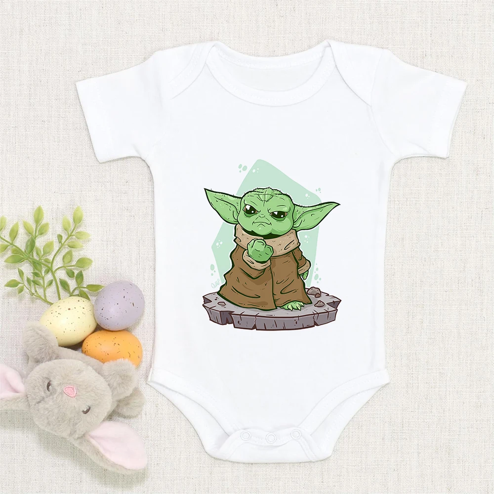 

Baby Yoda Crawler T-shirt Disney Cartoon Children Boy/Girl Kawaii Star Wars THE AMAZING MANDALORIAN Summer Casual Kids Jumpsuit