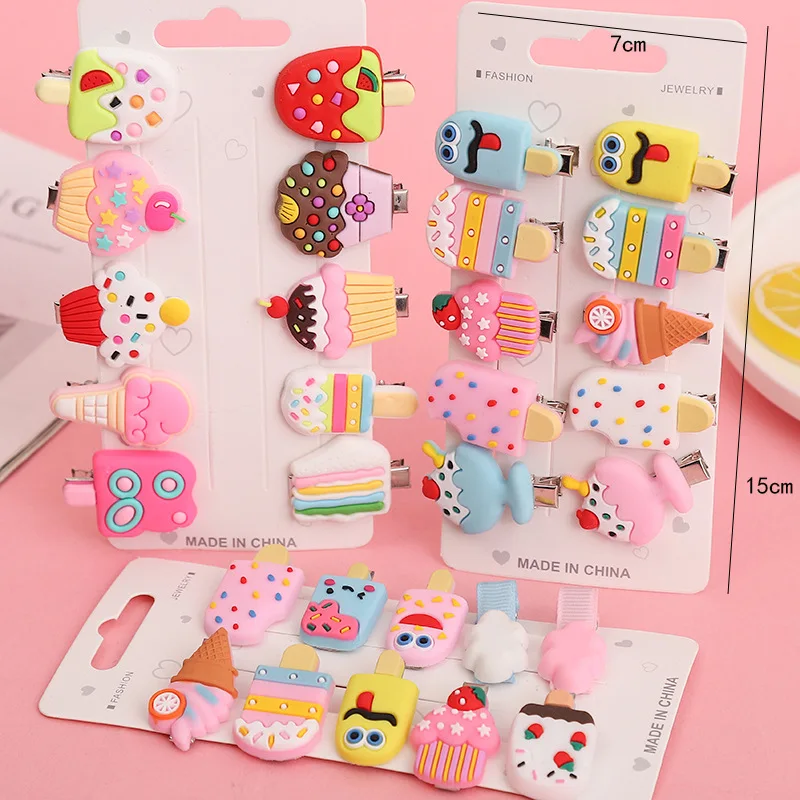 

Do Not Hurt The Hair Korean Version of The Little Girl Hair Accessories Small Animals Children Hairpins Cute Fruit Hairpin Sets