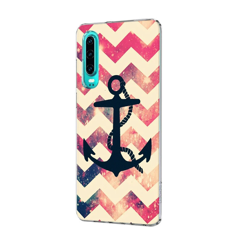Mobile Phone Case For Huawei Nova 2i 3 3i 4 5i 2 Y5 Y6 Y7 Y9 Prime Mate 10 20 Pro Lite Nautical Anchor Wood | Мобильные телефоны и