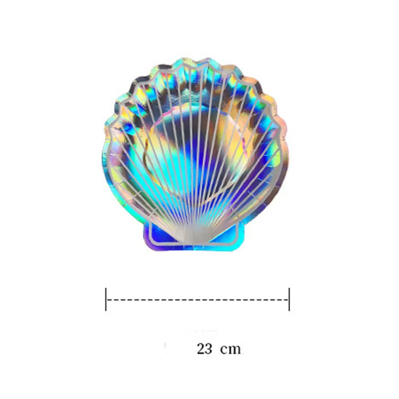 8 шт. Переливающаяся сверкающая оболочка бумажные тарелки для вечеринок посуда 9