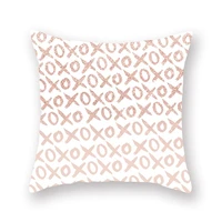 rose gold geometric polyester fiber pillow cover sofa cushion home decorative pillows cover 27 40