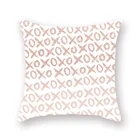 Чехол для диванной подушки, с геометрическим узором, розовое золото, подушка из полиэфирного волокна, для дома, декоративный чехол на подушки, 27-40