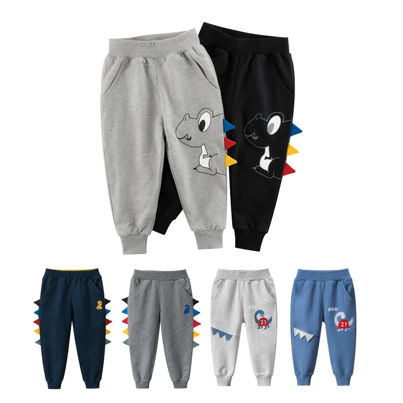 

2021 детская одежда, Коллекция осень-зима, новые продукты для мальчиков спортивные штаны для 3-10Year детские, с проектом динозавра из мультфильм...