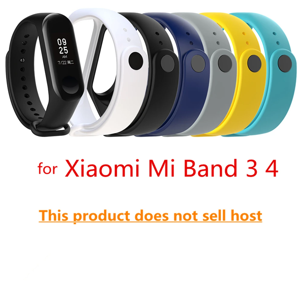 Ремешок спортивный Timethinker для Xiaomi Mi Band 3 4 силиконовый браслет на запястье