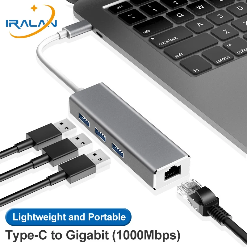 Новинка USB 3 0 Gigabit Ethernet Lan Rj45 сетевой адаптер из алюминия стандарта Type C док станция