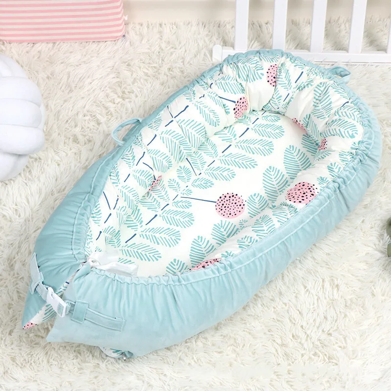 Портативная детская кроватка для новорожденных дорожная складная бампер