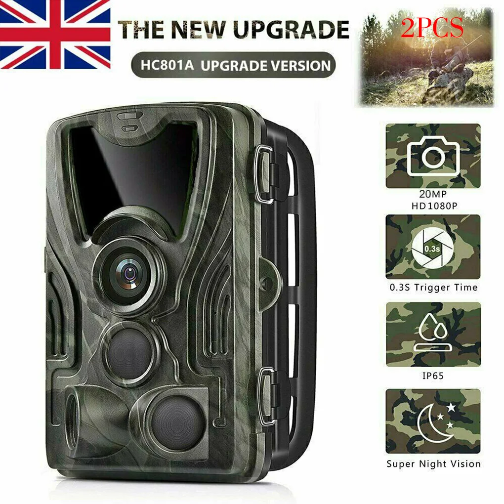 

2 Pieces set 20MP Trail Camera IR Filter Night View Motion Detection Camera for Outdoor Wildlife Hunting