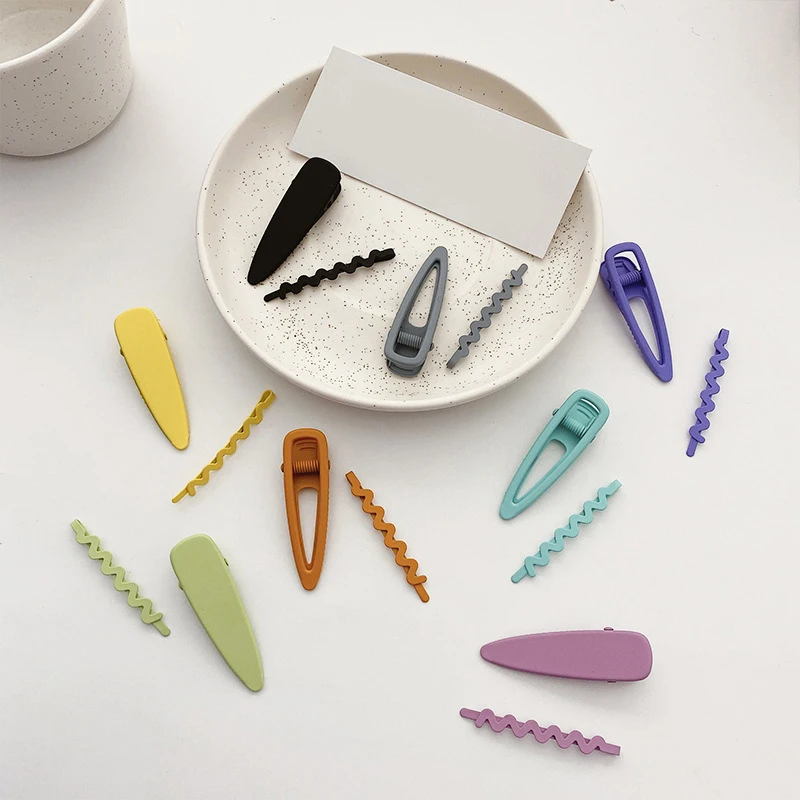 

Candy Color Headwear 4Pcs/set New Colorful Wave Hairpin Girl Cute Hair Clips Trendy Hair Grip Fashion Hair Accessories Headdress