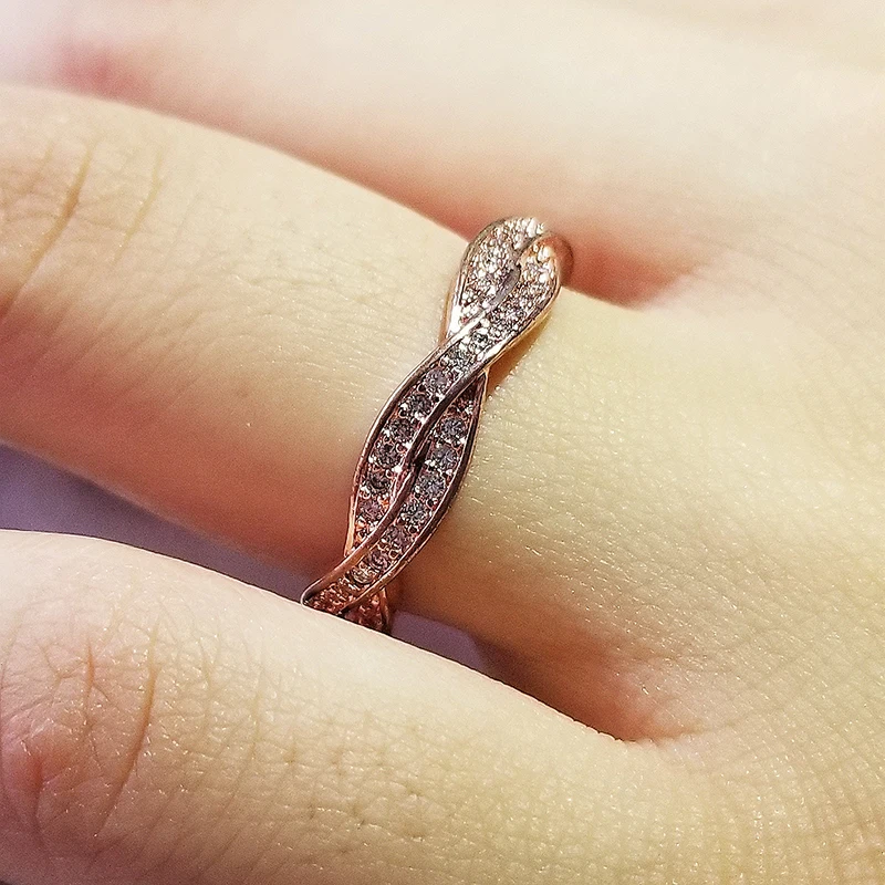 Лидер продаж модное кольцо цвета розового золота и серебра круглое вечности